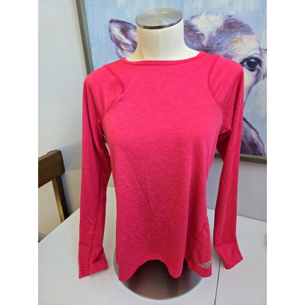 The North Face Womens Medium Bright Pink Flashdry Activewear Outdoor Long Sleeve